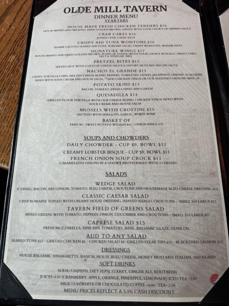 Olde Mill Tavern Menu image 4